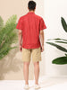 Summer Colorful Striped Short Sleeve Button Shirt