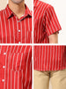 Summer Colorful Striped Short Sleeve Button Shirt