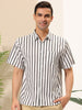 Summer Colorful Striped Short Sleeve Button Shirt