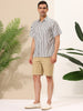 Summer Colorful Striped Short Sleeve Button Shirt