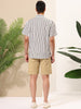 Summer Colorful Striped Short Sleeve Button Shirt