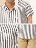 Summer Colorful Striped Short Sleeve Button Shirt