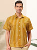 Summer Colorful Striped Short Sleeve Button Shirt