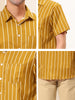 Summer Colorful Striped Short Sleeve Button Shirt