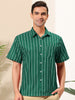 Summer Colorful Striped Short Sleeve Button Shirt