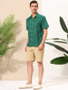 Summer Colorful Striped Short Sleeve Button Shirt