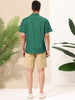 Summer Colorful Striped Short Sleeve Button Shirt