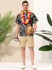 Sunflower Floral Printed Short Sleeve Button Down Shirt