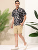 Sunflower Floral Printed Short Sleeve Button Down Shirt