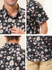 Sunflower Floral Printed Short Sleeve Button Down Shirt