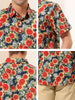 Sunflower Floral Printed Short Sleeve Button Down Shirt