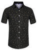 Casual Summer Star Printed Lapel Short Sleeve Shirt