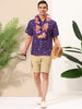 Casual Summer Star Printed Lapel Short Sleeve Shirt