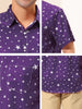 Casual Summer Star Printed Lapel Short Sleeve Shirt