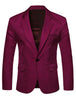 Basic Notch Lapel Solid Color One Button Suit Blazer