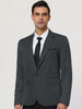 Basic Notch Lapel Solid Color One Button Suit Blazer