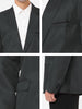 Basic Notch Lapel Solid Color One Button Suit Blazer