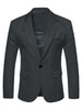 Basic Notch Lapel Solid Color One Button Suit Blazer