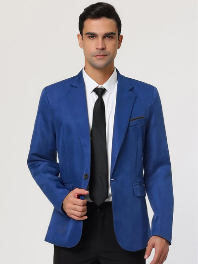 Basic Notch Lapel Solid Color One Button Suit Blazer