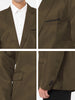 Basic Notch Lapel Solid Color One Button Suit Blazer