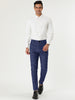 Casual Skinny Plaid Flat Front Business Dress Pants