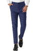 Casual Skinny Plaid Flat Front Business Dress Pants