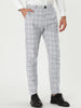 Casual Skinny Plaid Flat Front Business Dress Pants