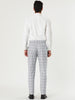 Casual Skinny Plaid Flat Front Business Dress Pants