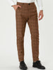 Casual Skinny Plaid Flat Front Business Dress Pants