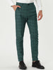 Casual Skinny Plaid Flat Front Business Dress Pants