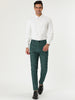 Casual Skinny Plaid Flat Front Business Dress Pants