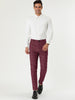 Casual Skinny Plaid Flat Front Business Dress Pants