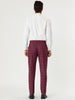 Casual Skinny Plaid Flat Front Business Dress Pants