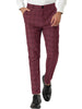 Casual Skinny Plaid Flat Front Business Dress Pants
