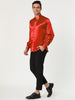 Satin Point Collar Long Sleeve Button Dress Shirts