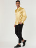 Satin Point Collar Long Sleeve Button Dress Shirts
