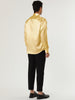Satin Point Collar Long Sleeve Button Dress Shirts