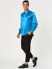 Satin Point Collar Long Sleeve Button Dress Shirts