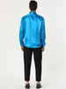 Satin Point Collar Long Sleeve Button Dress Shirts