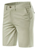 Summer Solid Flat Front Walk Chino Dress Shorts