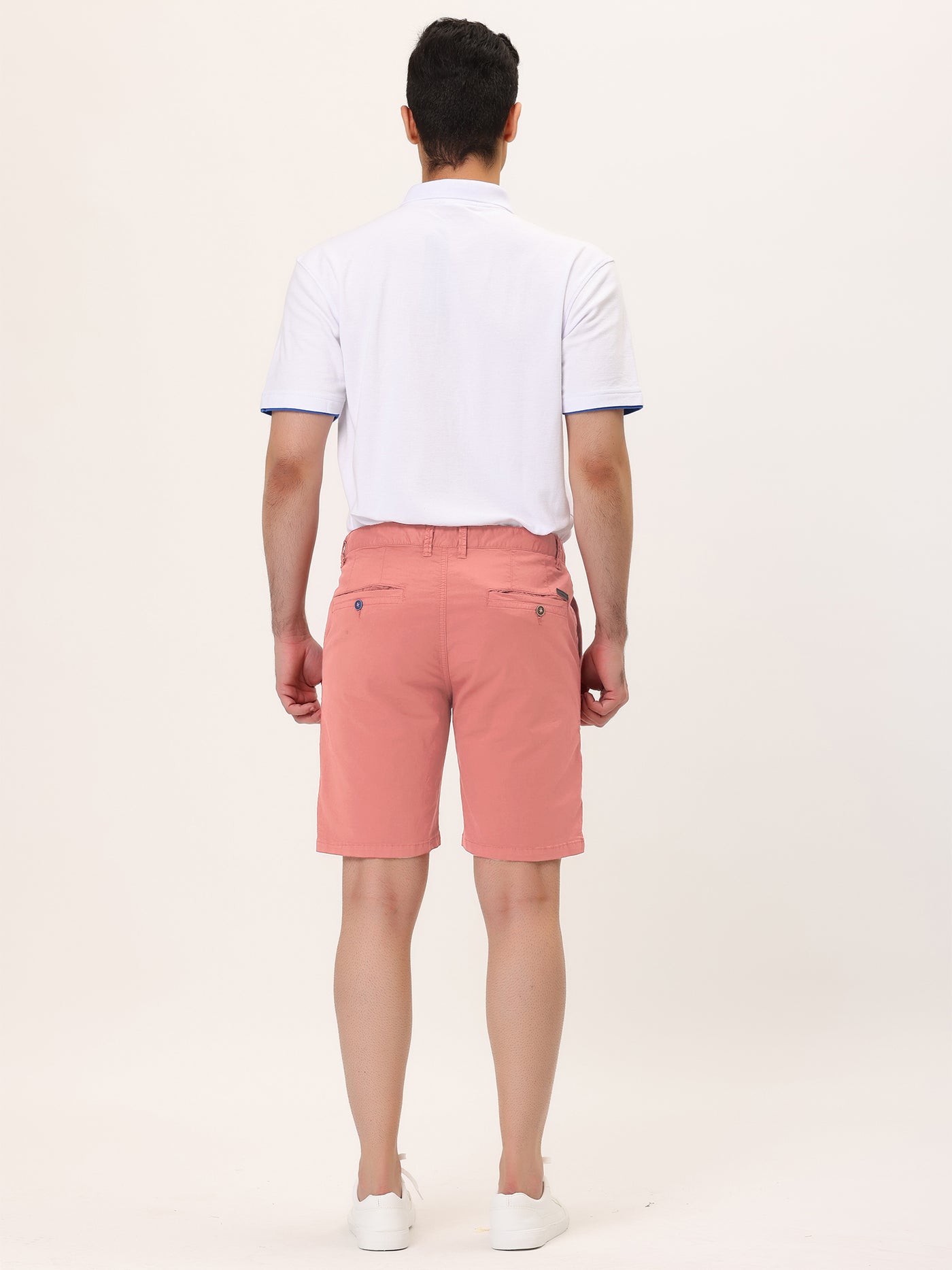 Bublédon Summer Solid Flat Front Walk Chino Dress Shorts