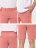 Summer Solid Flat Front Walk Chino Dress Shorts