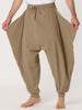 Solid Color Elastic Waist Slant Pockets Harem Pants