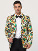 Lightweight Floral Print One Button Prom Suit Blazer
