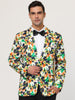 Lightweight Floral Print One Button Prom Suit Blazer