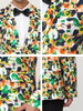 Lightweight Floral Print One Button Prom Suit Blazer