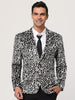 Retro Leopard Printed Luxury Notched Lapel Blazer
