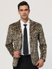 Retro Leopard Printed Luxury Notched Lapel Blazer