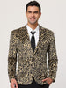 Retro Leopard Printed Luxury Notched Lapel Blazer
