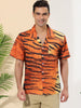 Casual Lapel Short Sleeve Leopard Animal Print Shirt